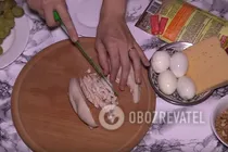 Салат "Тиффани" с грецкими орехами - Шаг 1 Салат "Тиффани" с грецкими орехами - Шаг 1