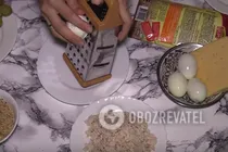Салат "Тиффани" с грецкими орехами - Шаг 3 Салат "Тиффани" с грецкими орехами - Шаг 3
