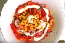 Салат з копченим філе та кукурудзою - Крок 6 Салат з копченим філе та кукурудзою - Крок 6