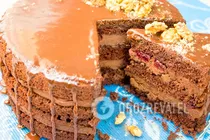 Торт з вишнею та горіхами - Крок 11 Торт з вишнею та горіхами - Крок 11