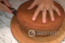 Бісквітний торт з горіхами - Крок 7 Бісквітний торт з горіхами - Крок 7