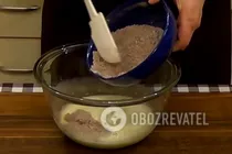 Торт суфле з сиром і вишнями - Крок 4 Торт суфле з сиром і вишнями - Крок 4