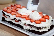 Шоколадний торт з полуницею - Крок 7 Шоколадний торт з полуницею - Крок 7