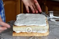 Торт бисквитный с вишней - Шаг 7 Торт бисквитный с вишней - Шаг 7