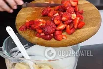 Торт без випічки з полуницею - Крок 7 Торт без випічки з полуницею - Крок 7