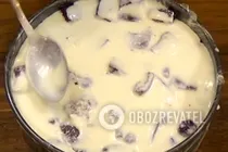 Торт суфле з сиром і вишнями - Крок 9 Торт суфле з сиром і вишнями - Крок 9