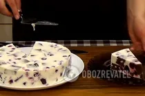 Торт суфле з сиром і вишнями - Крок 10 Торт суфле з сиром і вишнями - Крок 10