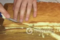 Бісквітний торт з малиною - Крок 8 Бісквітний торт з малиною - Крок 8