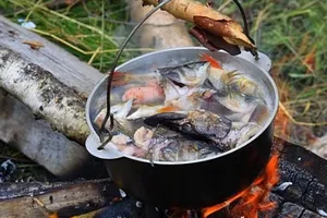Уха на костре - пошаговый рецепт Уха на костре - пошаговый рецепт