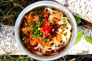 Лагман на костре - пошаговый рецепт Лагман на костре - пошаговый рецепт
