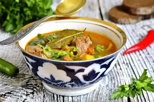 Шурпа из свинины - пошаговый рецепт Шурпа из свинины - пошаговый рецепт