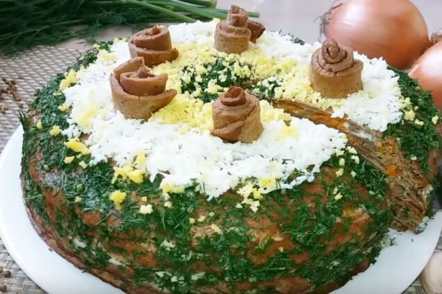 Печінковий торт класичний