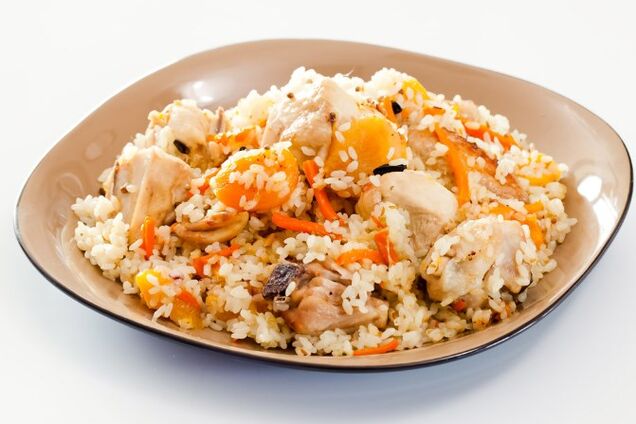 Плов с курицей в мультиварке