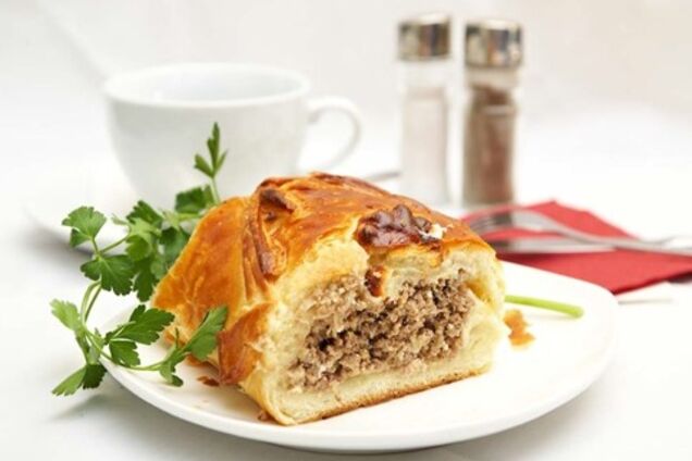 Кулебяка с мясом