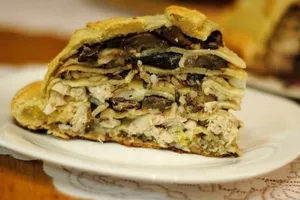 Курник из блинов - пошаговый рецепт Курник из блинов - пошаговый рецепт
