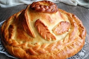 Курник из слоеного теста - пошаговый рецепт Курник из слоеного теста - пошаговый рецепт