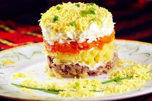 Мімоза з рисом - покроковий рецепт Мімоза з рисом - покроковий рецепт