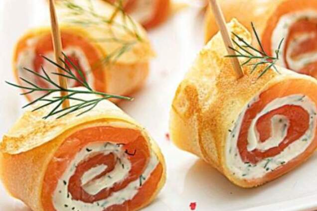 Блины с семгой