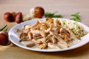 Бефстроганов из куриного филе - пошаговый рецепт Бефстроганов из куриного филе - пошаговый рецепт