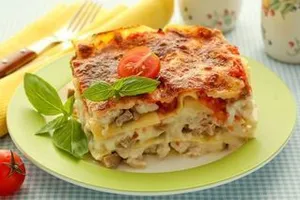 Лазанья з грибами - покроковий рецепт Лазанья з грибами - покроковий рецепт