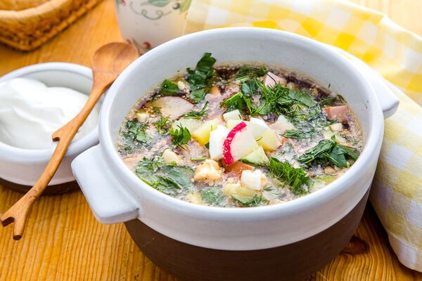 Окрошка на квасові