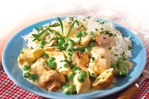 Фрикасе із курки з грибами - покроковий рецепт Фрикасе із курки з грибами - покроковий рецепт