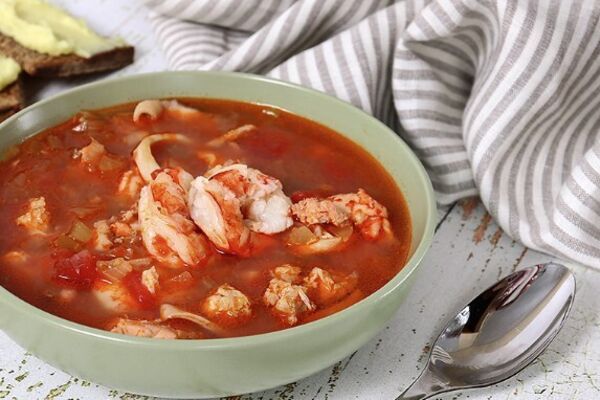 Суп рибалки з креветками