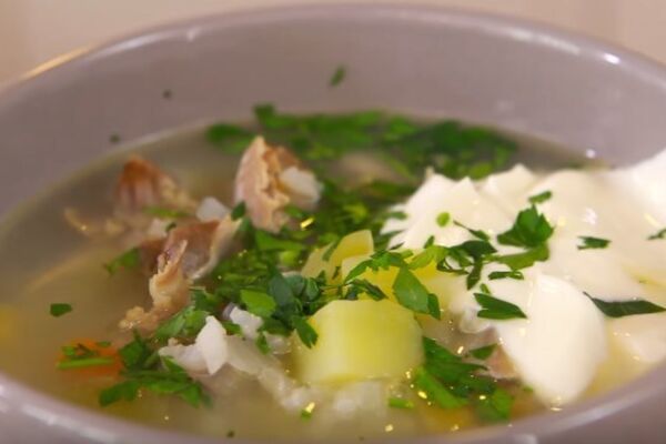 Розсольник з курячими тельбухами