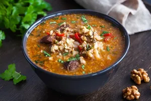 Харчо з горіхами і рисом - покроковий рецепт Харчо з горіхами і рисом - покроковий рецепт