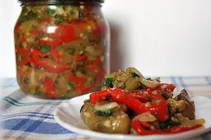 Салат из баклажанов и перца - пошаговый рецепт Салат из баклажанов и перца - пошаговый рецепт
