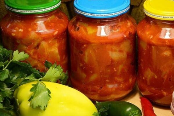 Салат с тыквой и перетертыми томатами