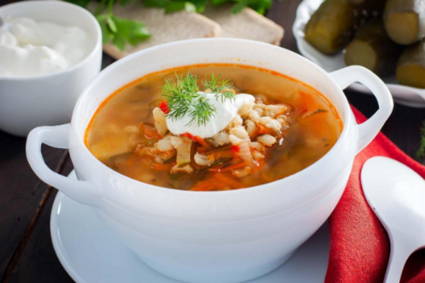 Рассольник с аджикой