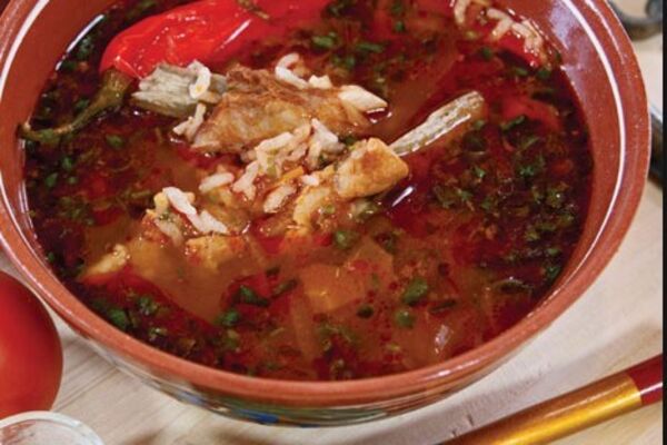 Харчо с бараниной и кинзой