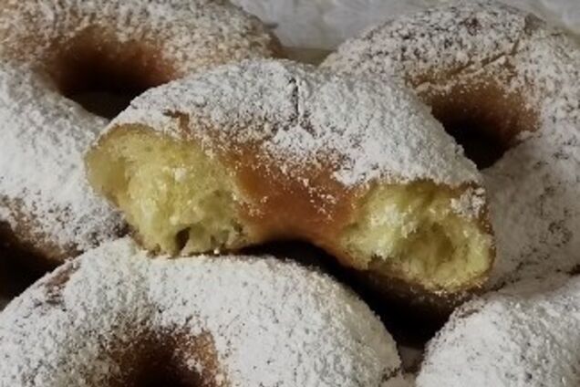 Пышные пончики на дрожжах
