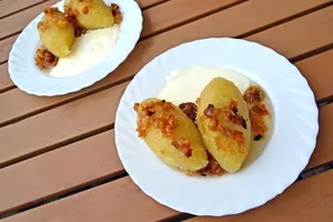 Цеппелины с беконом и крахмалом - пошаговый рецепт Цеппелины с беконом и крахмалом - пошаговый рецепт