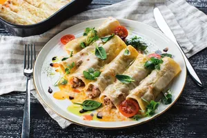 Каннеллони с грибами - пошаговый рецепт Каннеллони с грибами - пошаговый рецепт