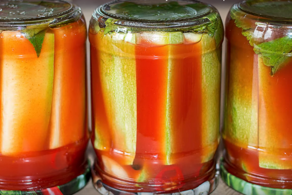 Маринованные кабачки ''Кровавая Мэри''