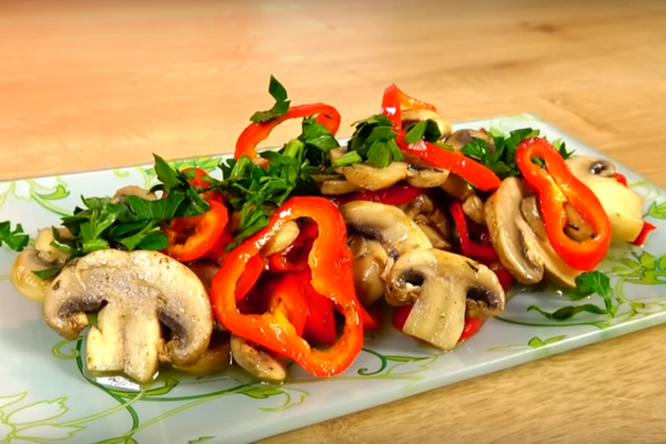 Печериці з перцем за 2 години