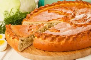 Заливной пирог с капустой - пошаговый рецепт Заливной пирог с капустой - пошаговый рецепт