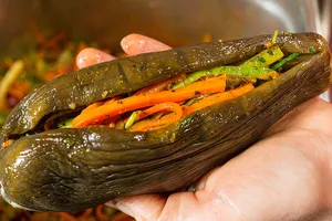 Квашеные баклажаны по-корейски - пошаговый рецепт Квашеные баклажаны по-корейски - пошаговый рецепт