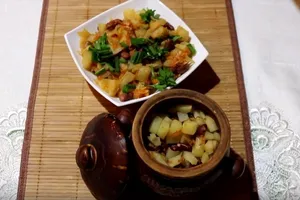 Картошка в горшочках без мяса - пошаговый рецепт Картошка в горшочках без мяса - пошаговый рецепт