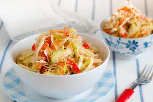 Постный салат с овощами - пошаговый рецепт Постный салат с овощами - пошаговый рецепт