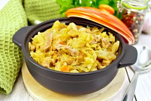 Тушеная капуста с курицей - пошаговый рецепт Тушеная капуста с курицей - пошаговый рецепт