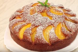 Пирог с персиками на йогурте - пошаговый рецепт Пирог с персиками на йогурте - пошаговый рецепт