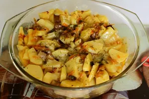 Картошка с грибами в микроволновке - пошаговый рецепт Картошка с грибами в микроволновке - пошаговый рецепт