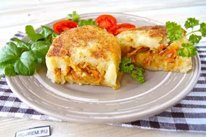 Картофельники с капустой - пошаговый рецепт Картофельники с капустой - пошаговый рецепт