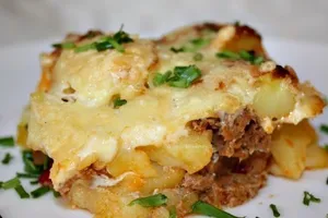 Картофель с фаршем в духовке - пошаговый рецепт Картофель с фаршем в духовке - пошаговый рецепт