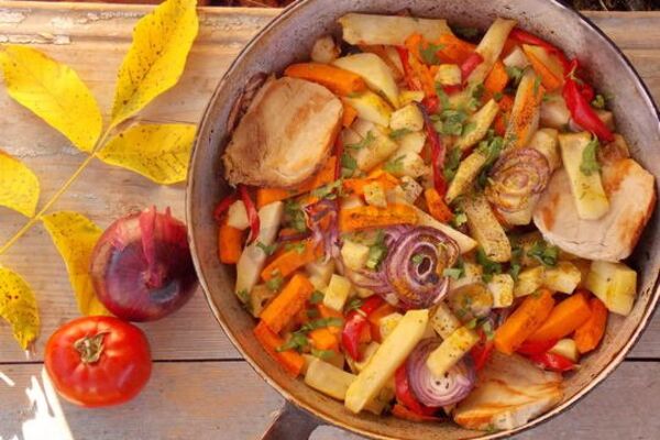 Картопля з овочами