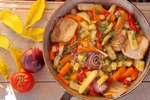 Картошка с овощами - пошаговый рецепт Картошка с овощами - пошаговый рецепт