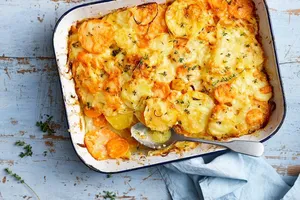 Картошка с овощами в духовке слоями - пошаговый рецепт Картошка с овощами в духовке слоями - пошаговый рецепт